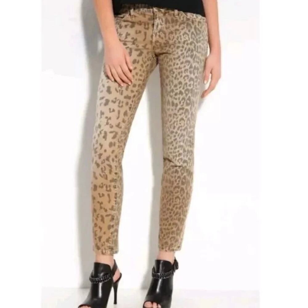 Current/Elliott The Stiletto Leopard Print Skinny Jeans Size 29 Animal Print